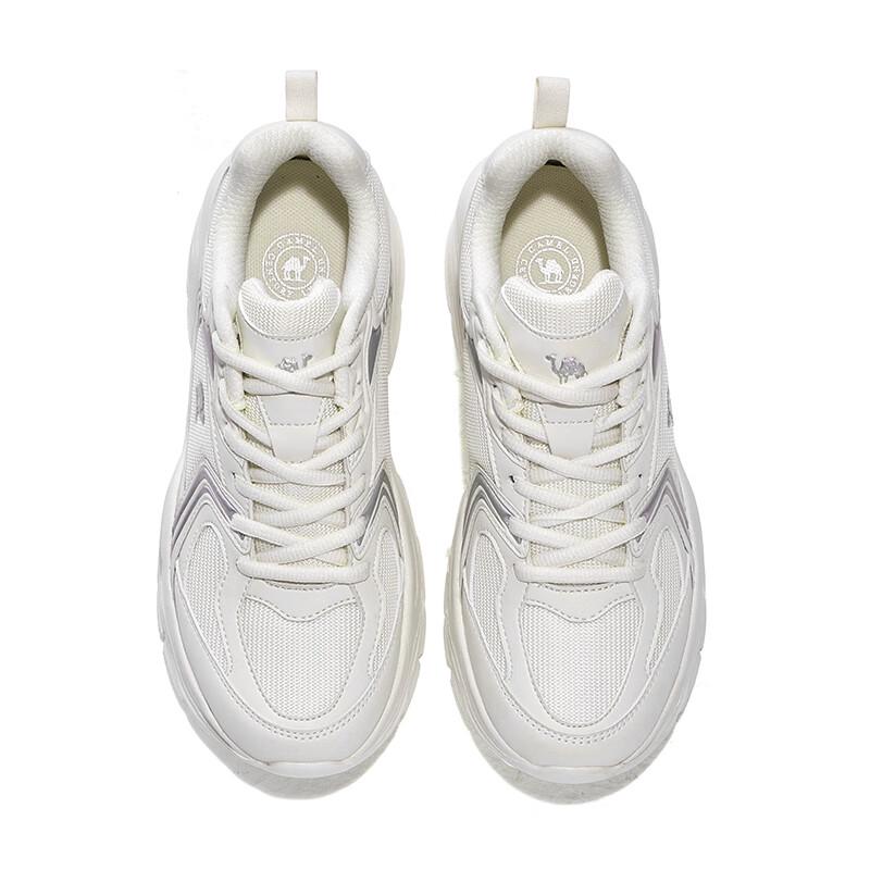 CAMEL Women's Platform Chunky Sneakers - Ivory/Silver