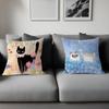 Cute Cartoon Cat Pillow Gift Home Office Decoration Bedroom Sofa Car Cushion Cover Case 45x45