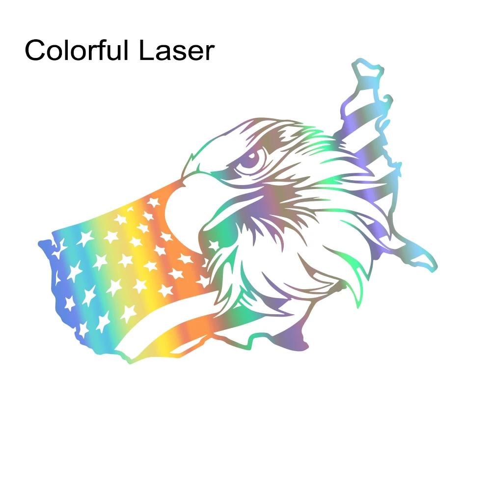 

American Flag Eagle Map Style Car Sticker For Pickup Trucks Vehicles Van Camper Auto Body DIY Decoration Vinyl Decal Accessories