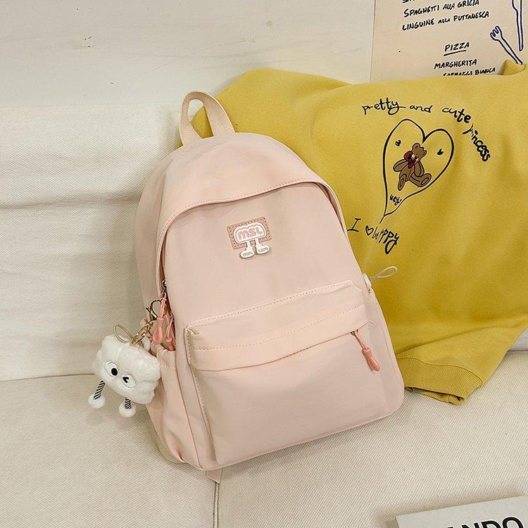 School bag cute INS style, fashionable, simple, lightweight, large capacity, versatile backpack, middle, high school, college student backpack