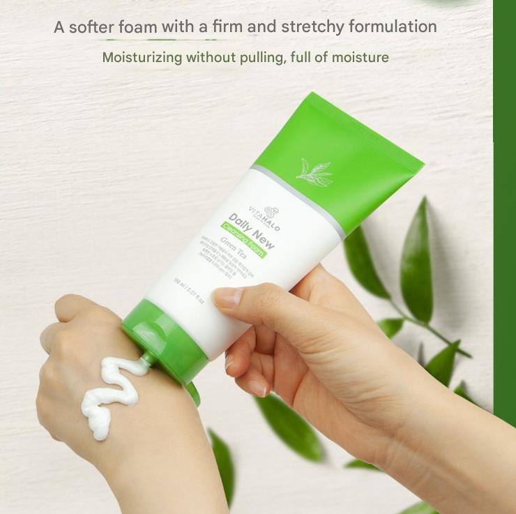 [VITAHALO] VitaHalo Daily New Jeju Green Tea Cleansing Foam, 150ml, 2pcs