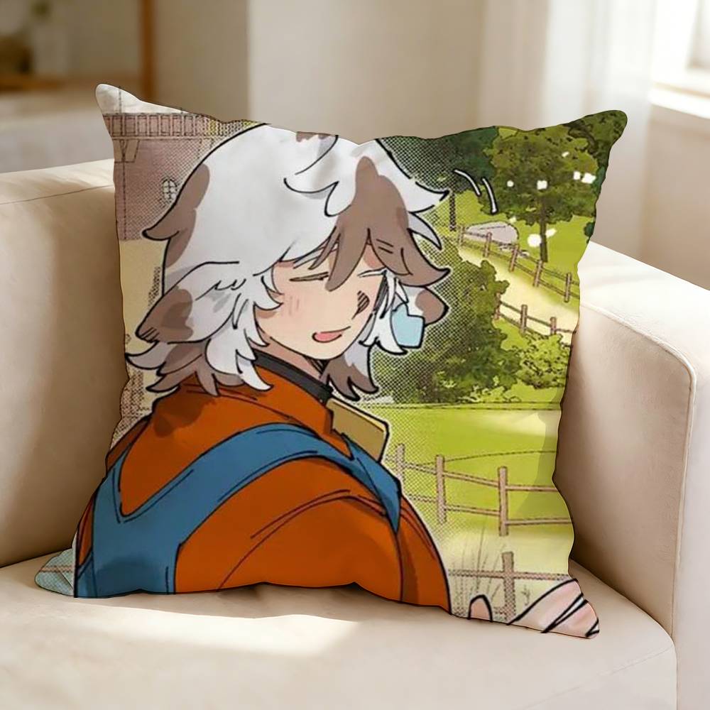 BL Romance Manga M-Mr. AS Farm  Pillow Case Square Double-Sided Sofa Cushion Cover Bedroom Bedside Pillow