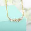 Versatile Ladies Necklace with Simple Lace and Zircon Luxury Brass Jewelry for Wedding Engagement or Gift
