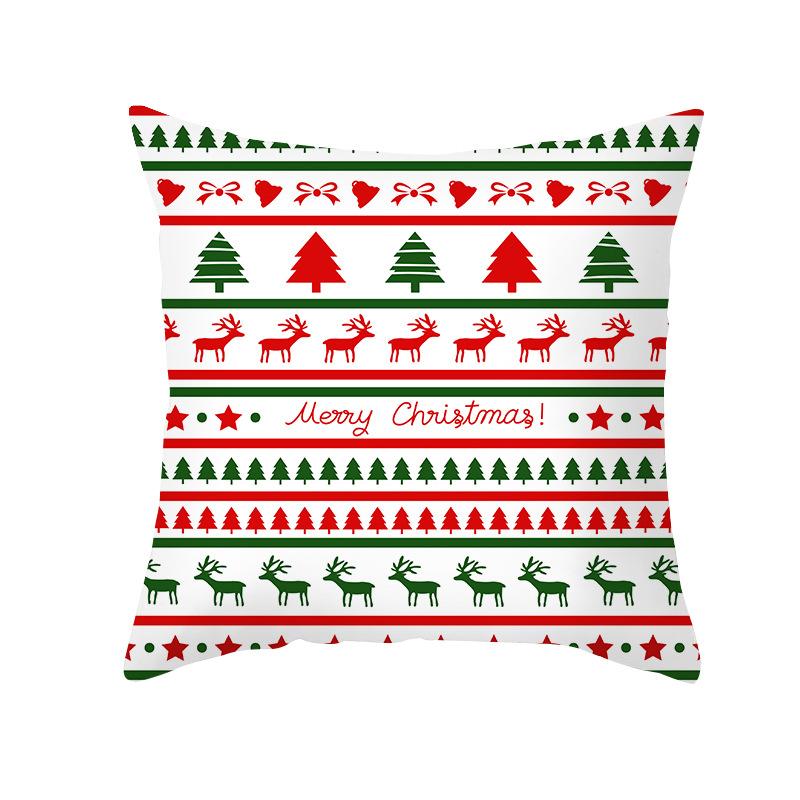 Christmas Nordic Cartoons Digital Printing Short Plush Pillow Covers For Car Sofa Office Cushion Cover Home Goods 60X60Cm