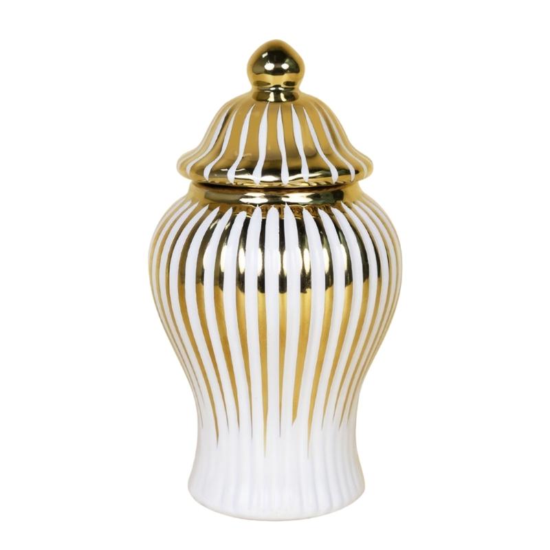 Keramik Vorrats-Ingwerglas mit Deckel Porzellan Blumenvase für Wohnzimmer und Hochzeitsfeiern Dekoration