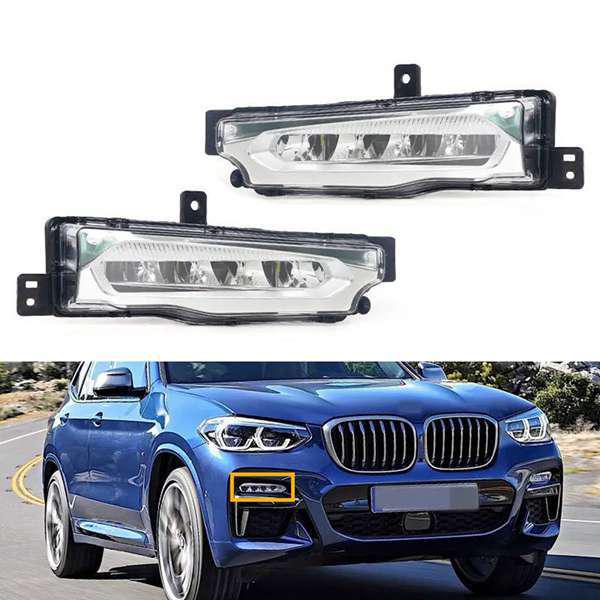 Compatible Right Front LED Daytime Running/Fog Light for 17-19 BMW X3/X4 (Part No. 63177412528)
