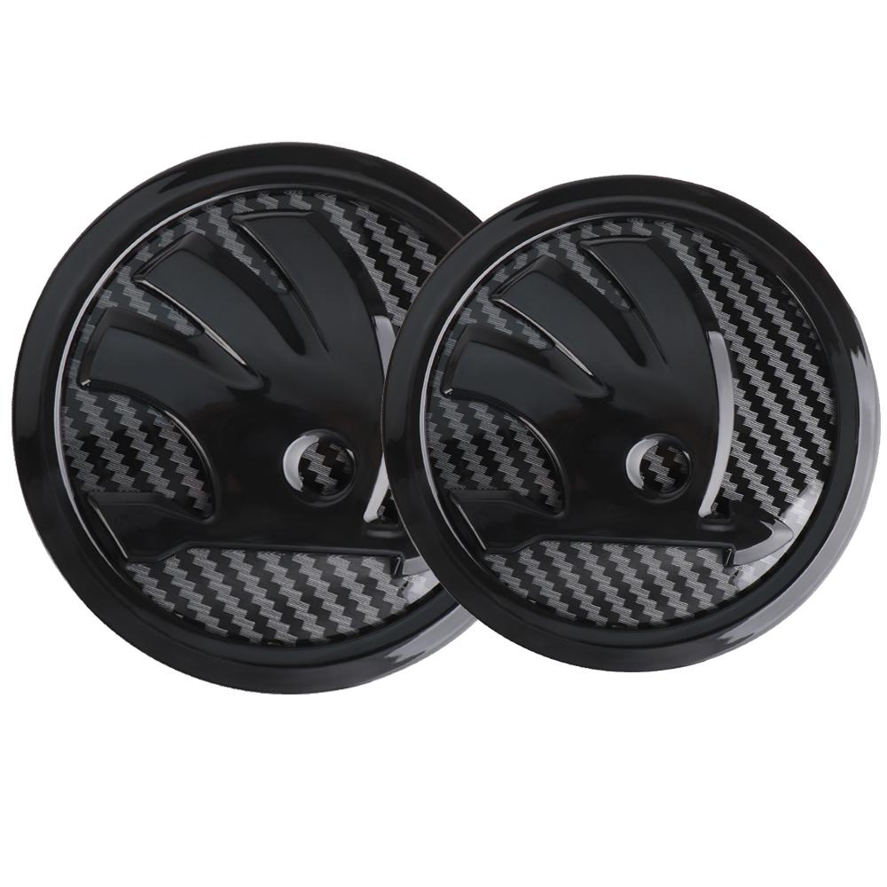 2025 Hot 2pcs 80/90/100mm Car Front Hood Badge Rear Trunk Emblem Sticker for Skoda Rapid Fabia 1 2 Octavia 2 A7 Yeti Superb 3 A5