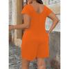 Elegant V-Neck Flounce Sleeve Jumpsuit with Pockets Plus Size Solid Color Summer Jumpsuits & Rompers Casual Chic Outfit