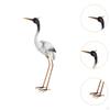 Standing Animal Figurine Sculpture Metal Craft Ornament Decor Fairy Garden Decoration Crane Statue