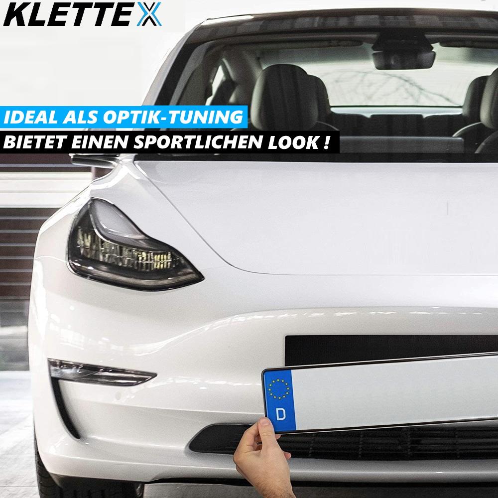 KLETTEX 2x Kennzeichenhalter Rahmenlos Nummernschildhalter selbstklebend KFZ