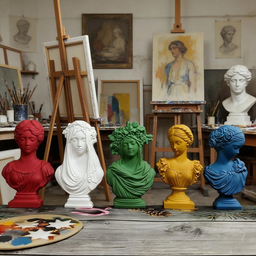 Classical Silicone Mold Flexible Home Decor Mold 3d Female Bust Mold Elegant For Home Decor Artistic Sculpture Aromatherapy