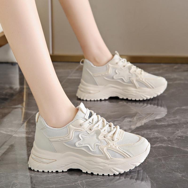 Dad Shoes Women's Spring and Summer New Platform Women's Shoes Sports Running Student Leisure Mesh Versatile Shoes