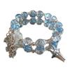 Super Fairy Forest Gradient Glass Bracelet - Chic Chinese Style Gift for Women and Best Friends, Lightweight Luxury Accessory