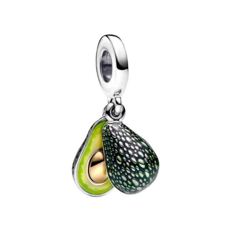 Pandora Brand logo 14k gold plated pendant women s green 763405C01 золотой