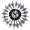 Large Modern Wall Clocks for Living Room Decors Silents Battery Operated None Ticking Clock Leaves Crystal Wall Watch HX6C