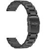 Kai Tian Classic Metal Watch with Unisex Stainless Steel Watch Band Band, Black, 26mm, Fold-Over Buckle,