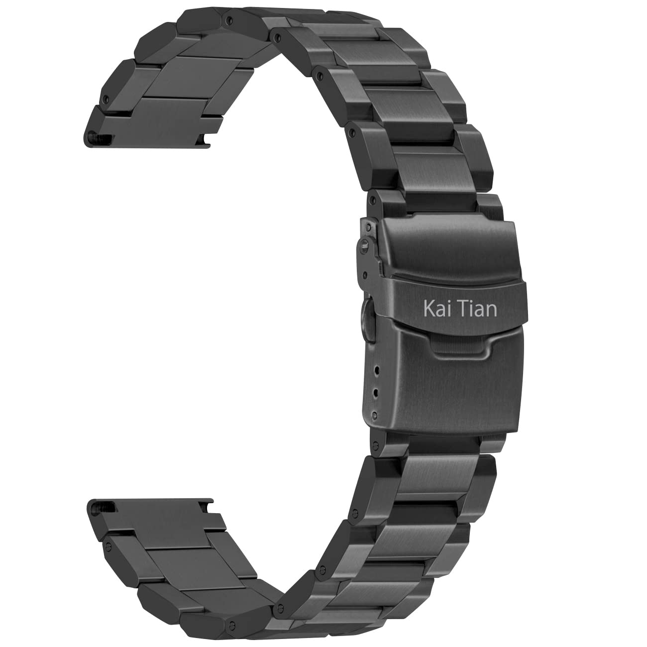 

Классические металлические часы Kai Tian с браслетом из нержавеющей стали унисекс, черный, 26 мм, раскладывающаяся застежка, чёрный