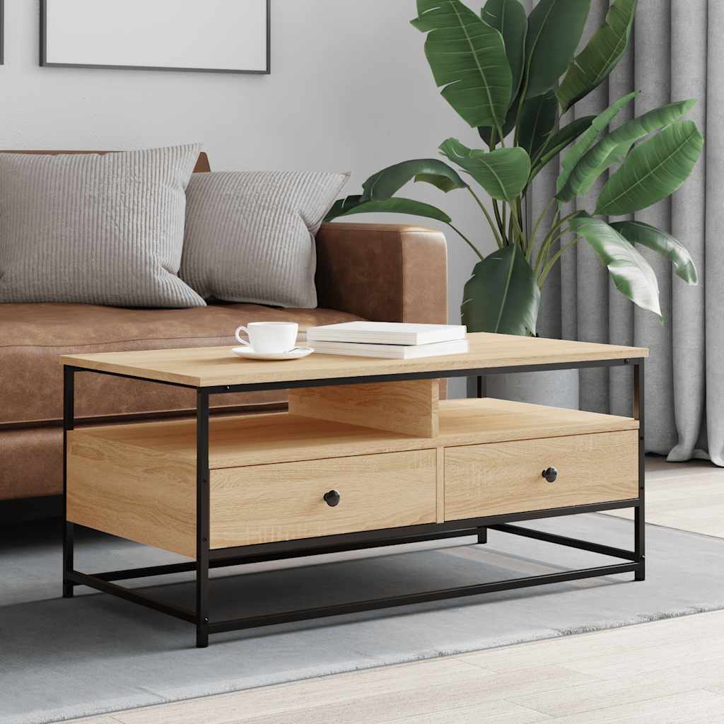 Coffee Table Sonoma Oak 100x51x45 Cm Particleboard