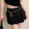 Butterfly Tassel Waist Chain Y2K Trendy Cross Imitates Pearls Waist Chain Jeans Skirts Accessories Vintage Belt