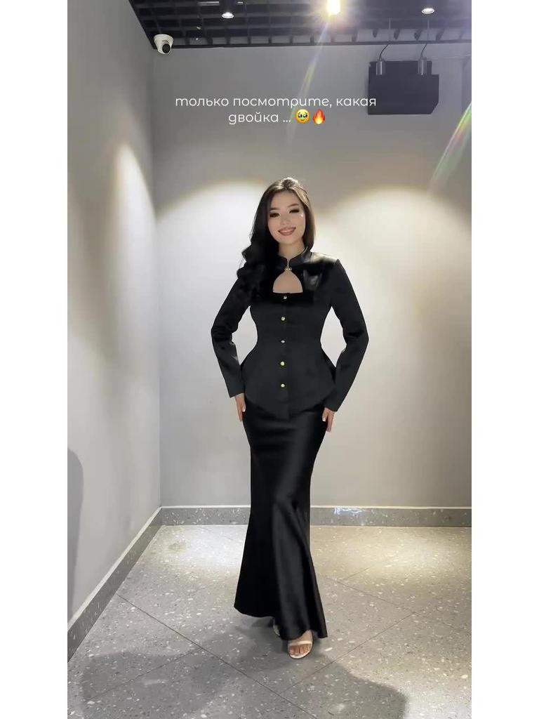 2025 Autumn Sexy Long Sleeve Fashion Dress Set for Women