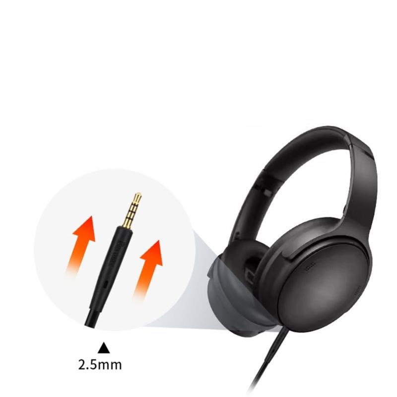 Durable Cable for 700 QC25 QC35 QC45 AE2 Headphone Cord Nylon/TPE Wire Improve Your Listen Experience Hifi Sound Cord