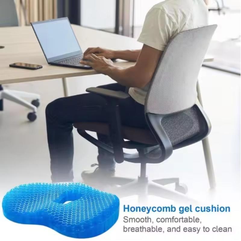 Gel U-shaped Seat Cushion,for Long Sitting Comfortable Soft Gel Seat Cushion,Multifunctional Ergonomic Fit Chair Cushion