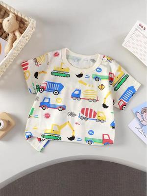 Kinder T-Shirt aus reiner Baumwolle mit kurzen Ärmeln: Sommer-Stil für Mädchen & Jungen