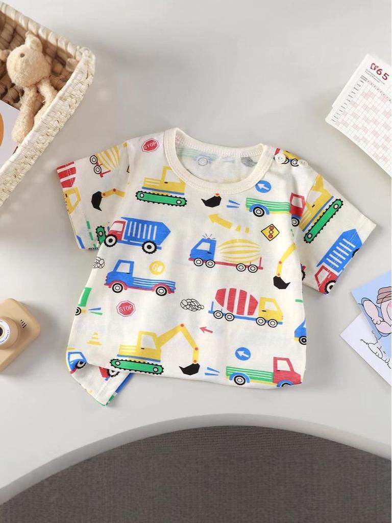 Children's Pure Cotton Short-Sleeved T-Shirt: Summer Style for Girls & Boys