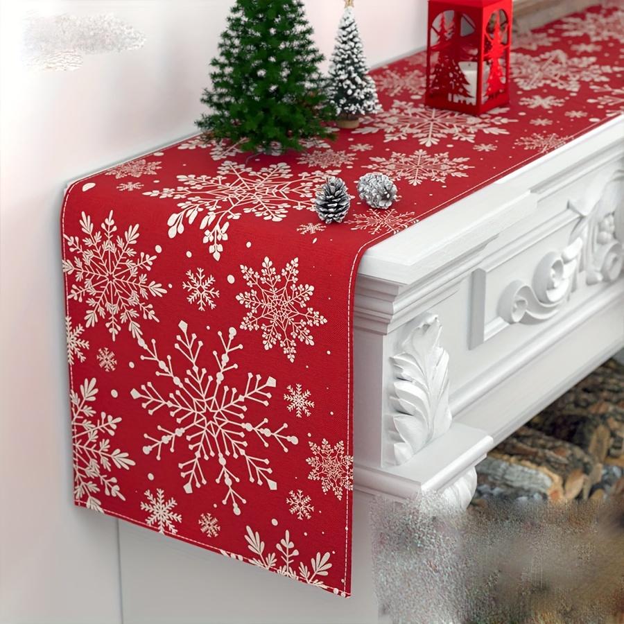 1pc Christmas Snowflake Pattern Table Runner, Festive Holiday Dining Decor for Xmas & Warm Winter Gatherings
