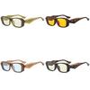 Black Frame Rectangular Sunglasses With Uv400 Protection For Outdoor Activities And Fashion Style