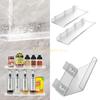 Acrylic Storage Rack Wall Mounted Organizer Clear Floating Display Shelf No Punching Organization for Bathroom Kitchen Top Sale