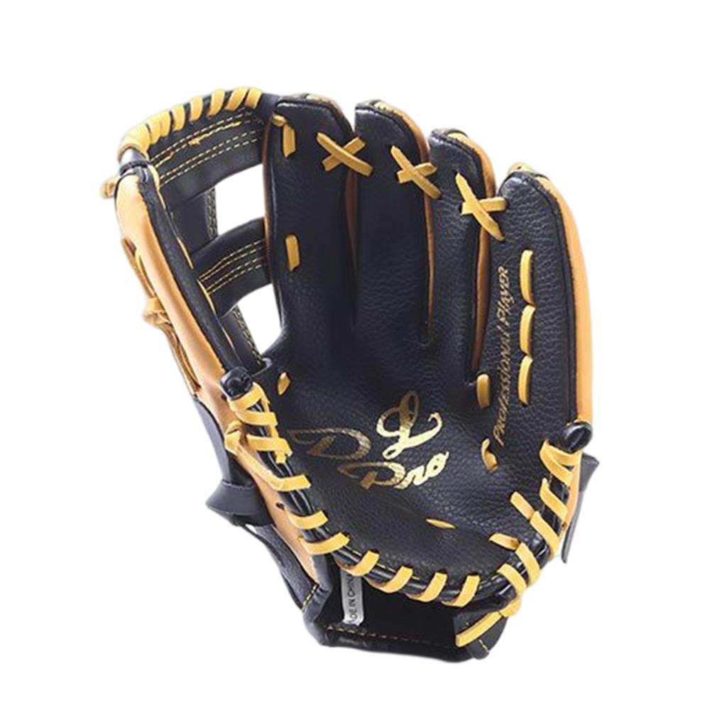 Genuine Leather Baseball Glove For Youth Kids Batting Mitt Both Hands Softball Glove
