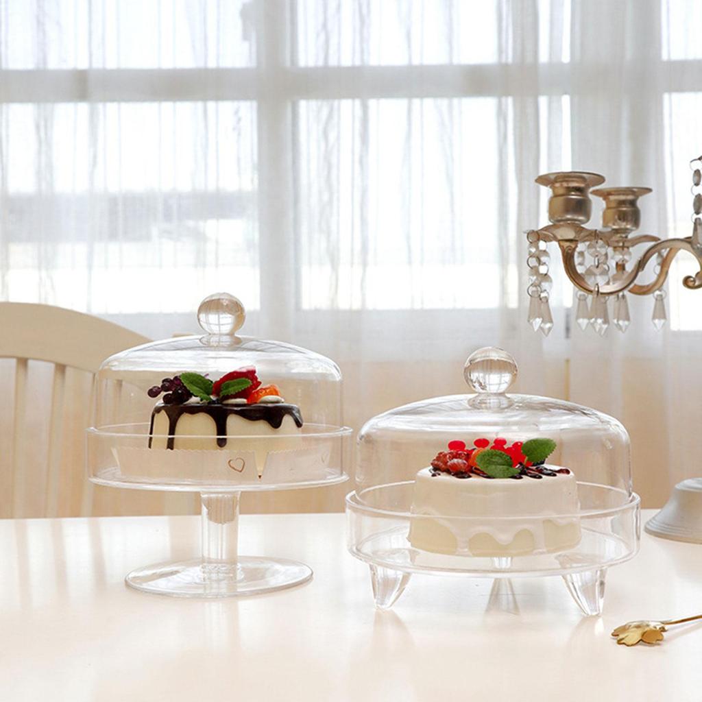 Dome Acrylic Cake Cover Transparent Cloche Lid Cake Cheese Food Dustproof Tall Cover Party Table Decoration Kitchen Supply