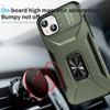For iPhone 15 Plus/14 Plus Case Camshield Kickstand TPU+PC Anti-Slip Phone Cover