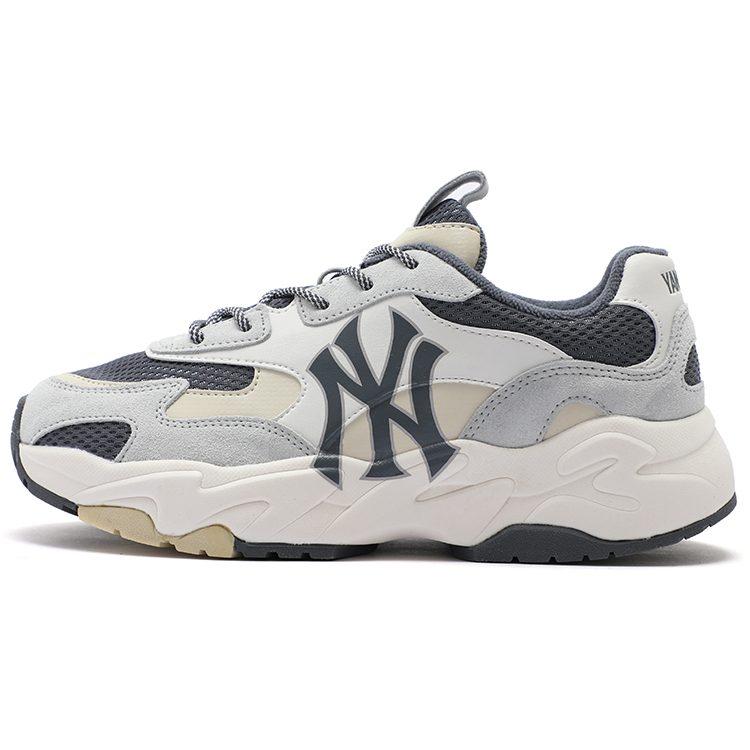MLB Big Ball Chunky Textile, Artificial Leather Cushioning Height Increasing Low top Chunky Sneakers Unisex Gray 3ASHC3S1N-50CGS