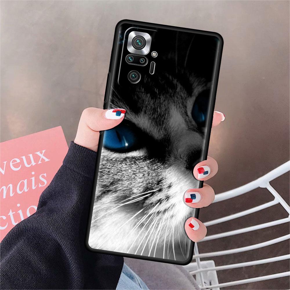 

Чехол для Xiaomi Redmi Note 10 9 11 Pro, мягкий чехол для телефона 10S 9S K40 8 9A 9C 9T 7 10C 8T, силиконовый чехол, милый Aniaml Cat Shell Sac Redmi 9C