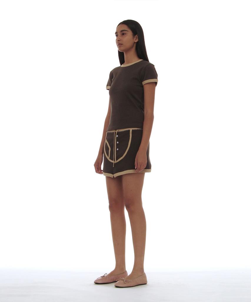 Partimento Woman Pwc Brief Detail Mini Skirt_Charcoal