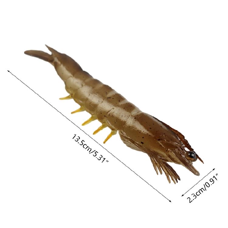 Fake Shrimp Model Realistic Marine Ocean Toy Home Kitchens Cabinet Decoration