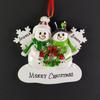Adorable Resin Snowman Family Christmas Wreath Decorative Snowflake Holiday Ornament