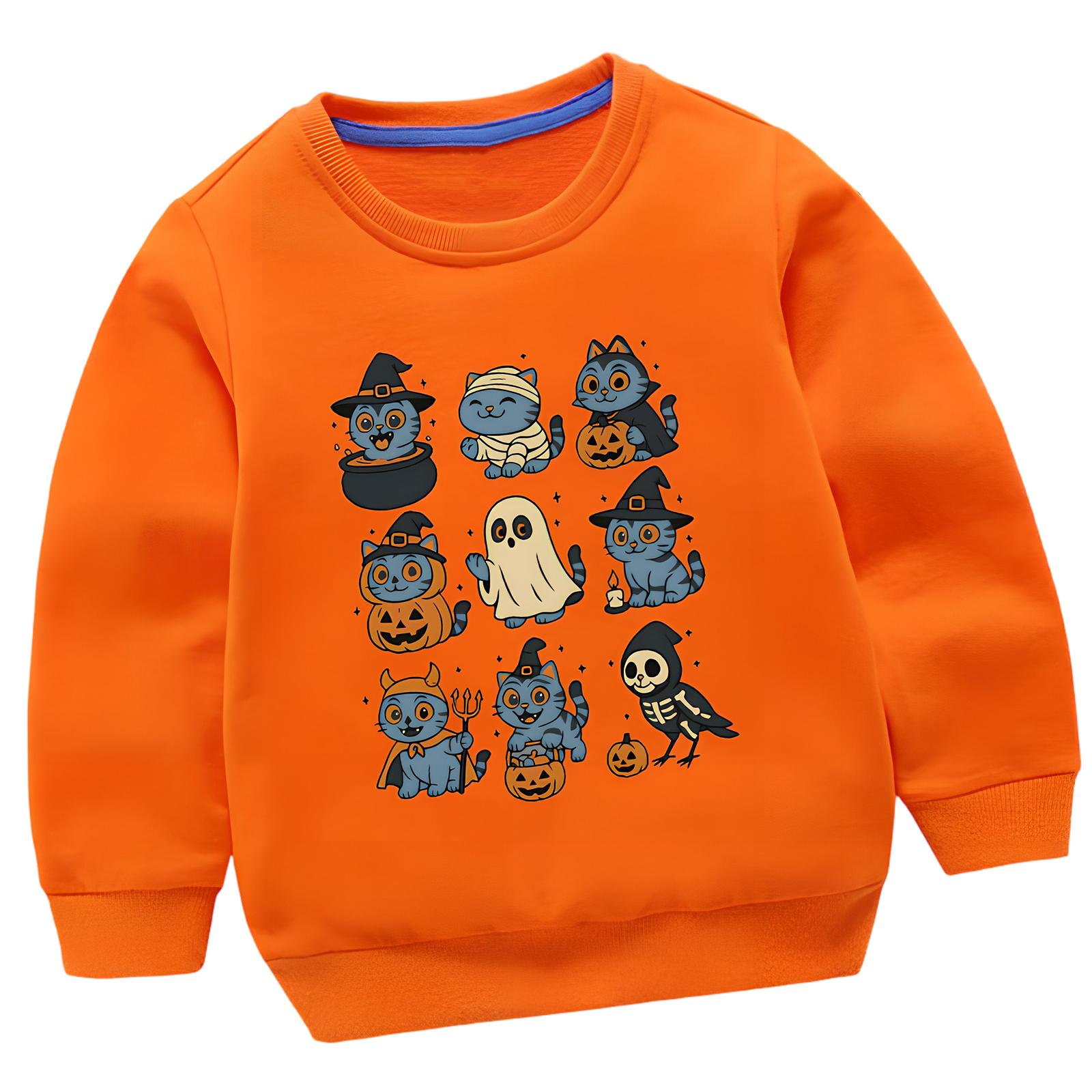 

Детская мода Повседневный свитшот с длинным рукавом и принтом на шее 150