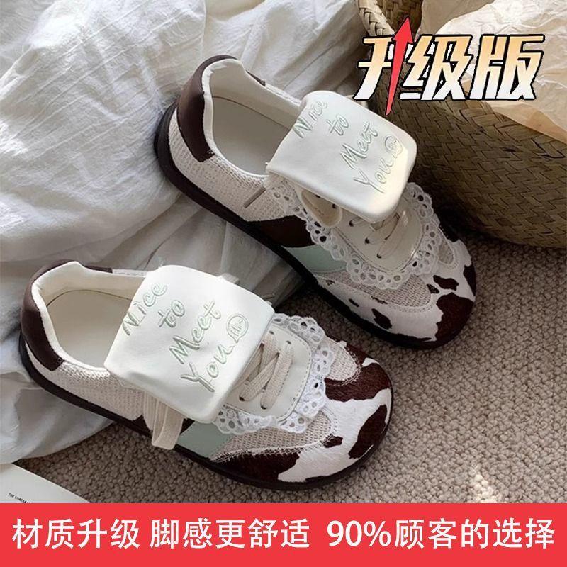 Puff shoes women's retro round head platform women's new spring and autumn light casual sports board shoes