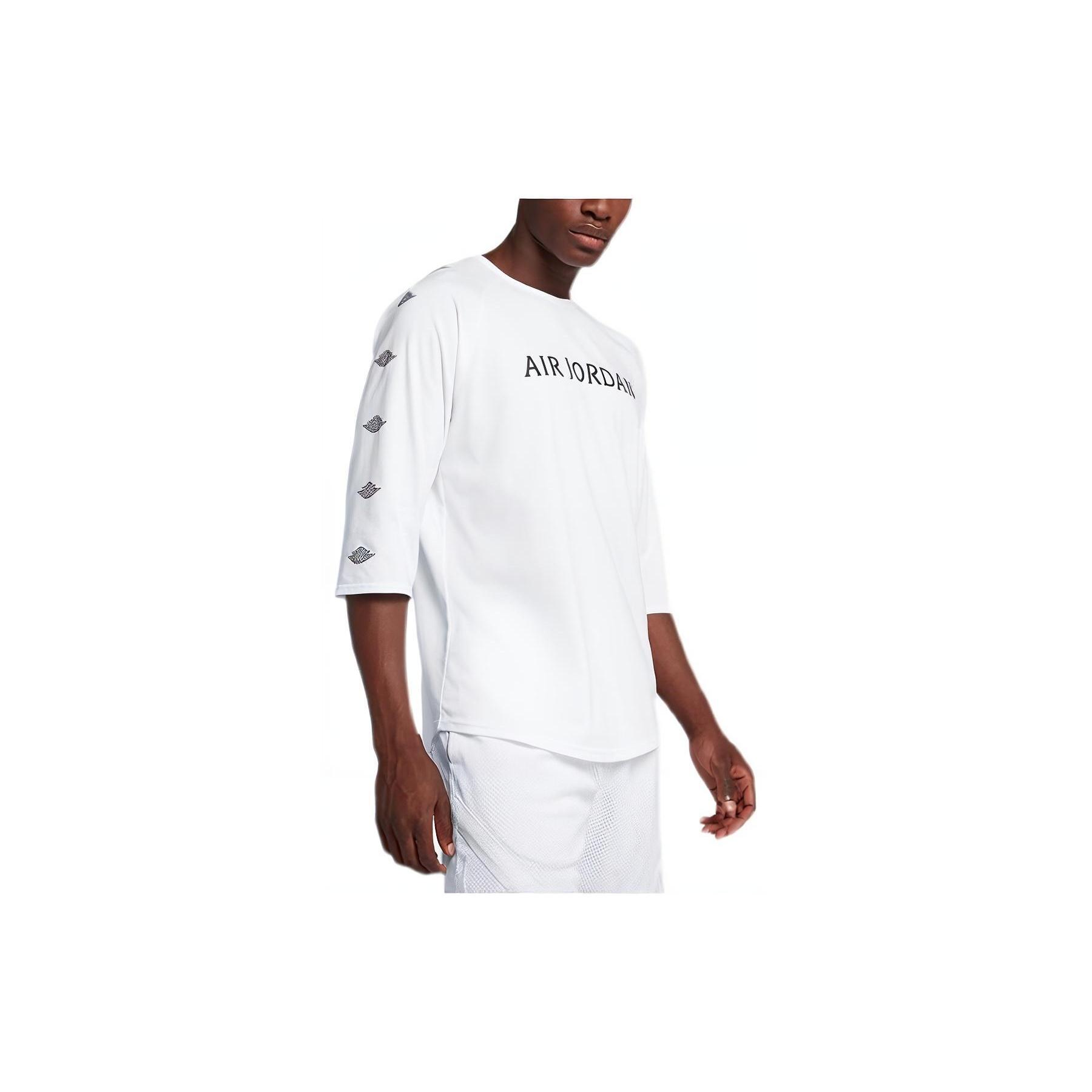 Air Jordan Sportswear Wings 3/4 Sleeve T-Shirt White Men s AA1912-100 XXXL