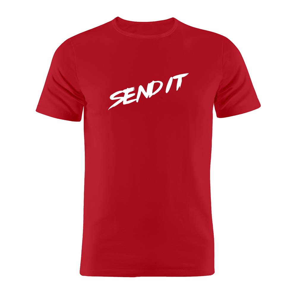100 Cotton Unisex T Shirt Sled Snowmobile Funny Send It Artwork Tee