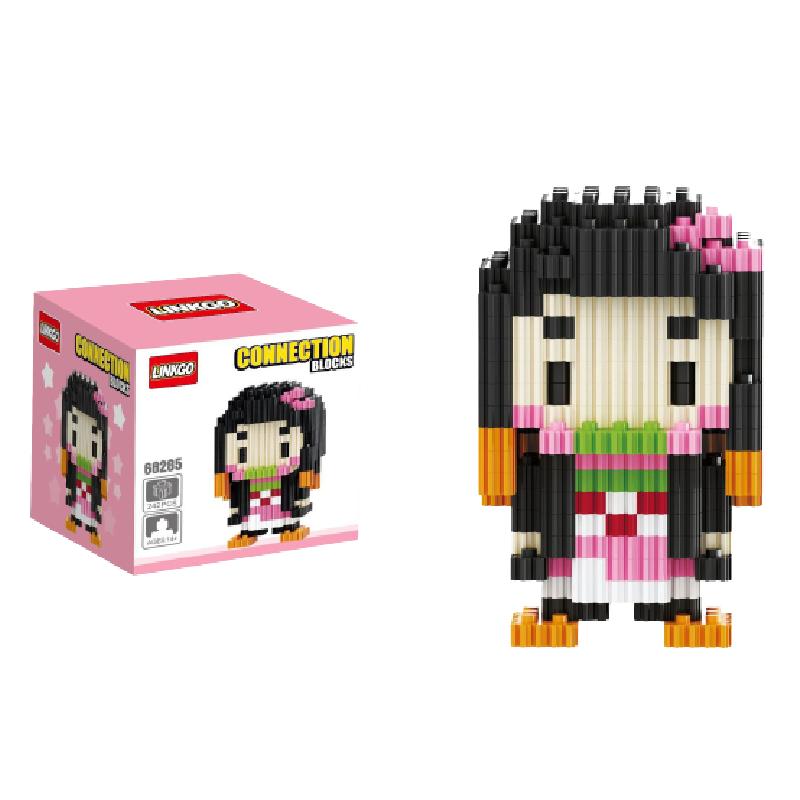 

Demon Slayer Miniature Building Blocks Creative Assembled Cartoon Puzzle Toy nezuko,242pcs