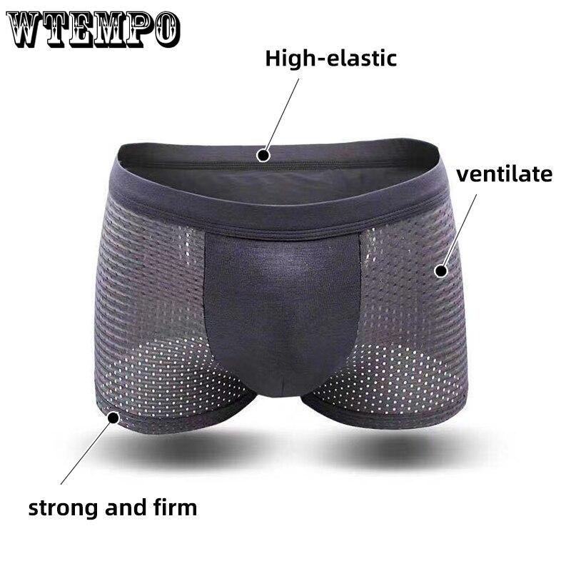 Men Sexy Boxers Underwear Underpants Blue Black L XL XXL 3XL Silky Cool Breathable Mesh Casual Sports Fashion Fitness Ventilate