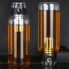 Large Capacity Portable Borosilica Glass Bottle With Tea Infuser Filter Portable Outdoor Water Cup Travel Tea Maker Tumbler