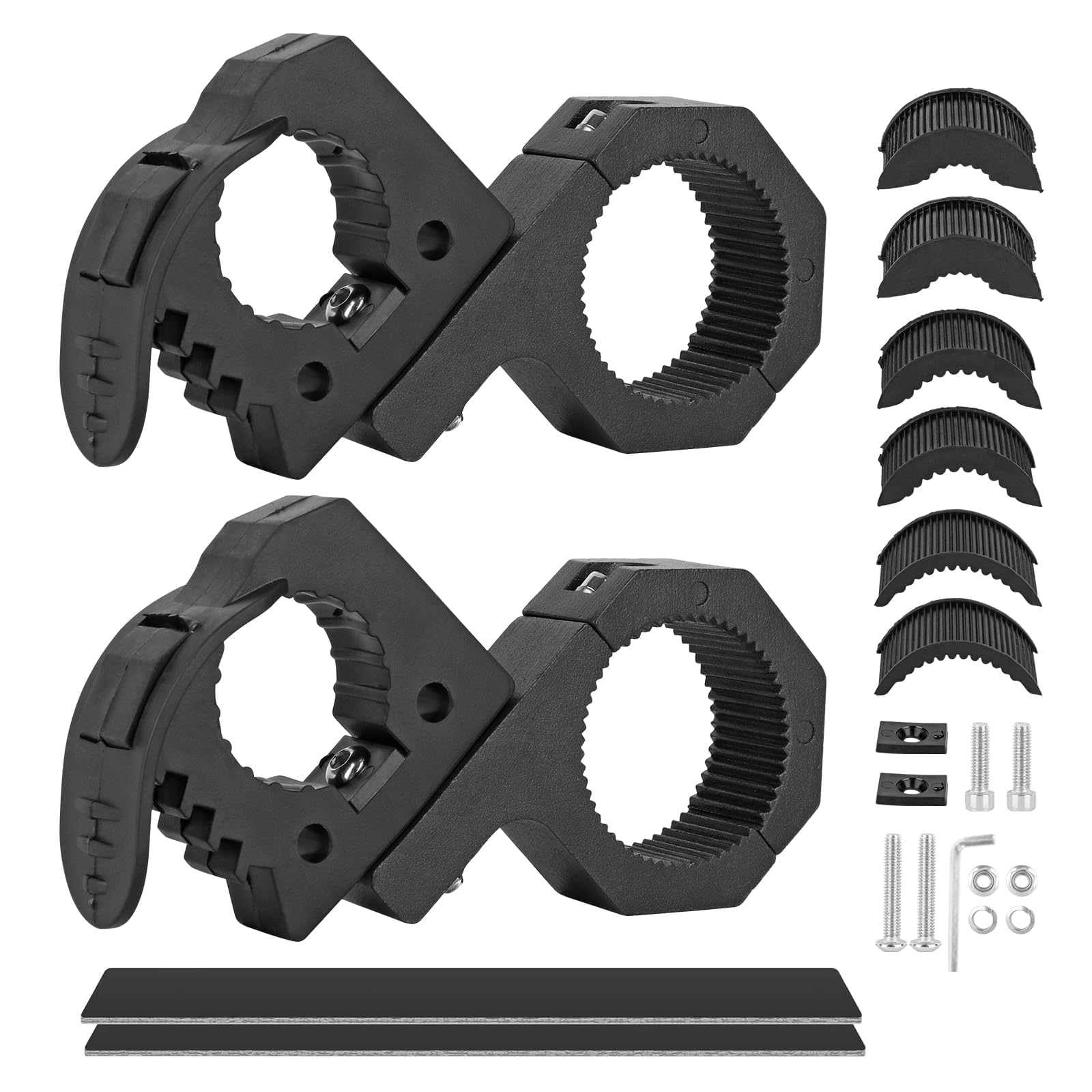 

Northyun Roll Cage Quick Release Rubber Clamp Kit for 1-1/7-1-3/7 Tools/Equipment, 1/1.5/1.75 Horizontal Bar Set of 2