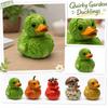Resin Duck Figurine Pumpkin Shape Decorative Sculpture Desk Ornament Handcrafted Resin Art Piece for Home Office Table Display