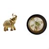 Elephant Statue Resin Art Sculpture Decorative Figurine for Bedroom Desk Home European Antique