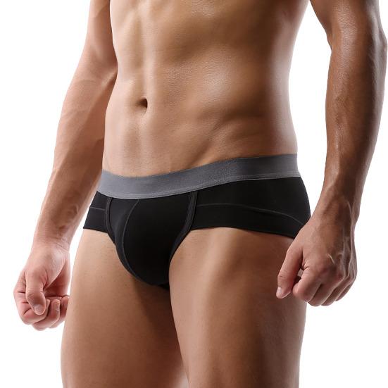 Men Boxer Underwear Low-rise Solid Color U-Convex Panties Soft Breathable Comfortable Slim Fit Elastic Underwear Daily Wear